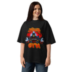 Oversize Godzilla Gojira Gym Barbell Blue Spikes - Modelo femenina