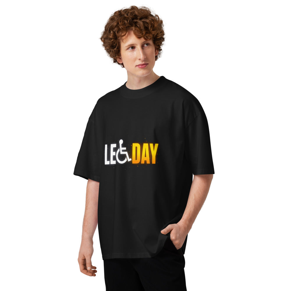 Oversize Leg Day Access Symbol Gym Humor - Modelo masculino