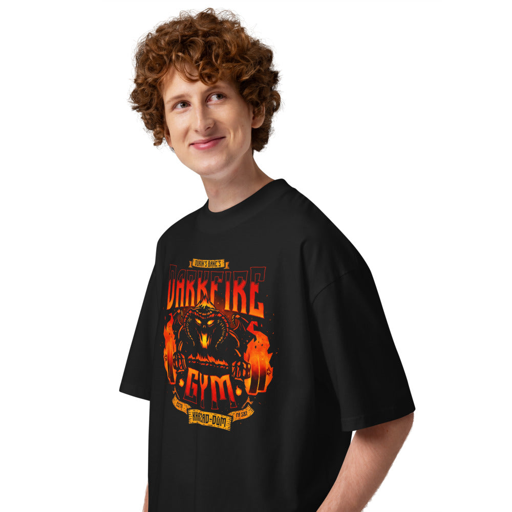 Oversize Lord Of The Rings Balrog Darkfire Gym - Modelo masculino lateral