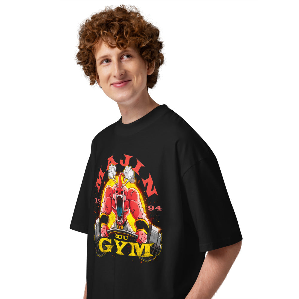 Oversize Majin Buu Gym 1994 - Modelo masculino lateral
