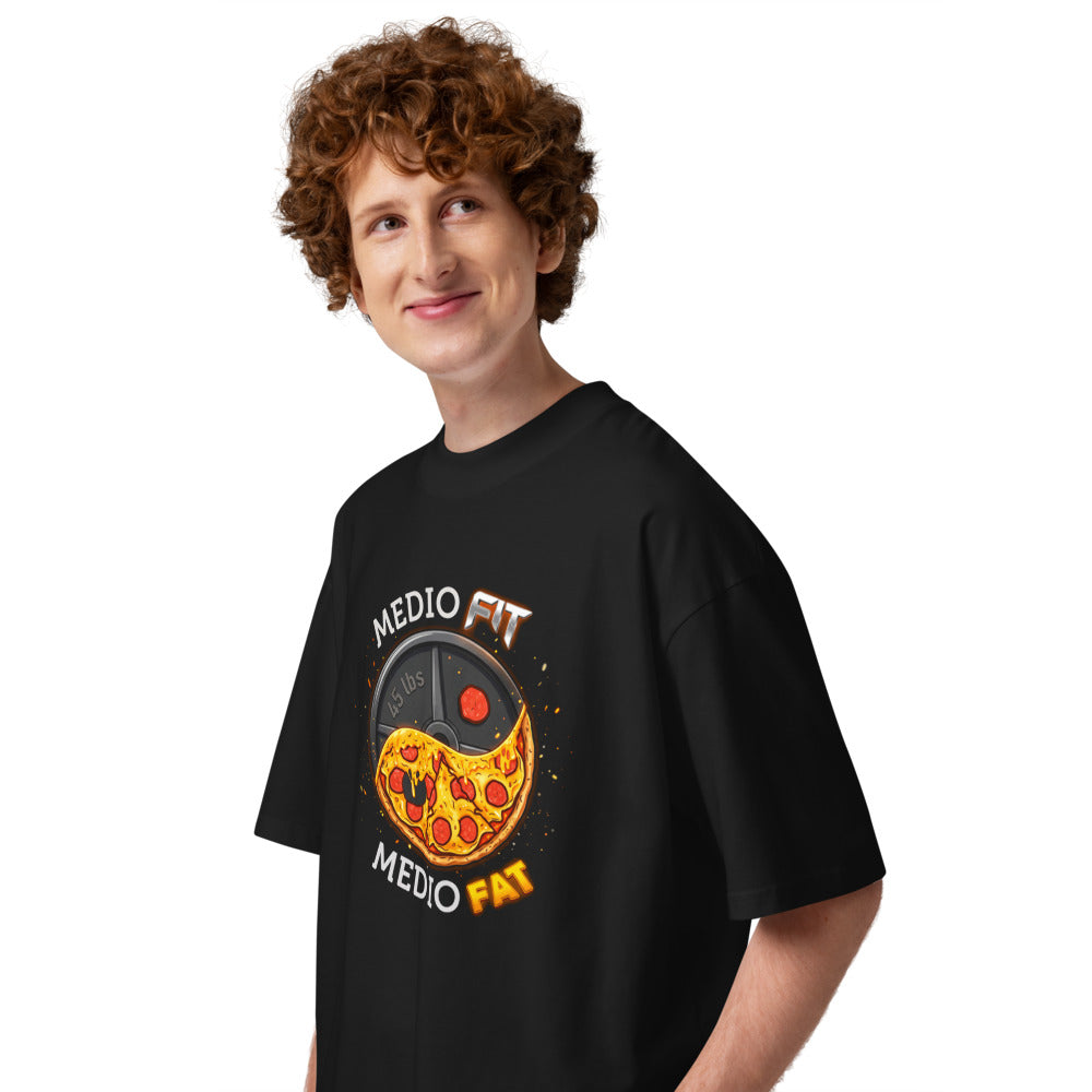 Oversize Medio Fit Medio Fat Pizza Weight Plate - Modelo masculino lateral