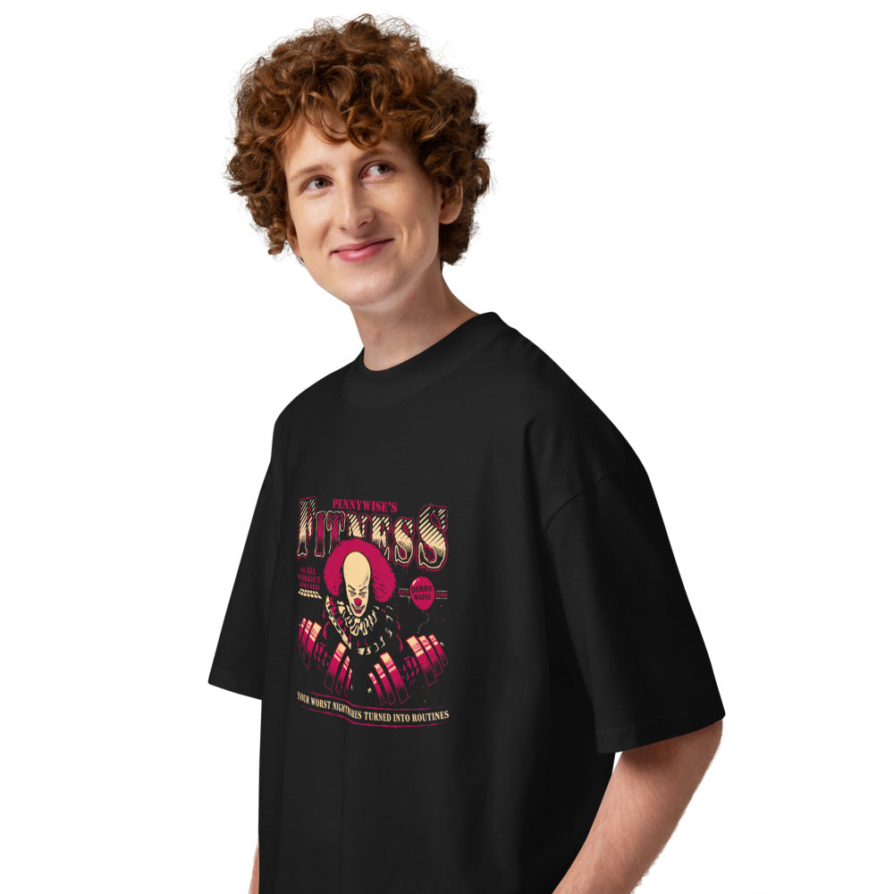 Oversize Pennywise's Fitness Derry Maine Dumbbells - Modelo masculino lateral