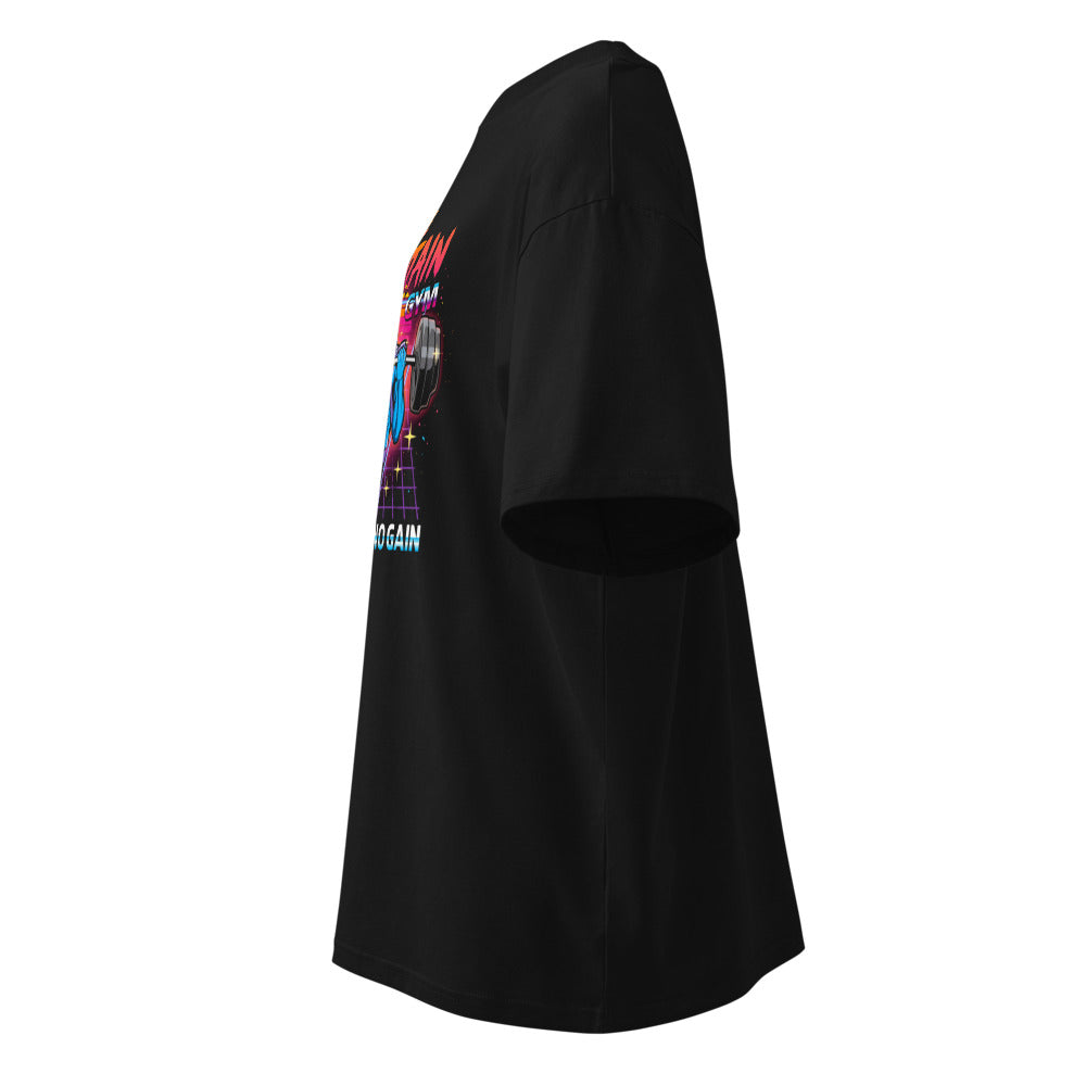 Oversize Skeletor Synthwave All Pain No Gain - Lateral fantasma