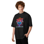 Oversize Skeletor Synthwave All Pain No Gain - Modelo masculino