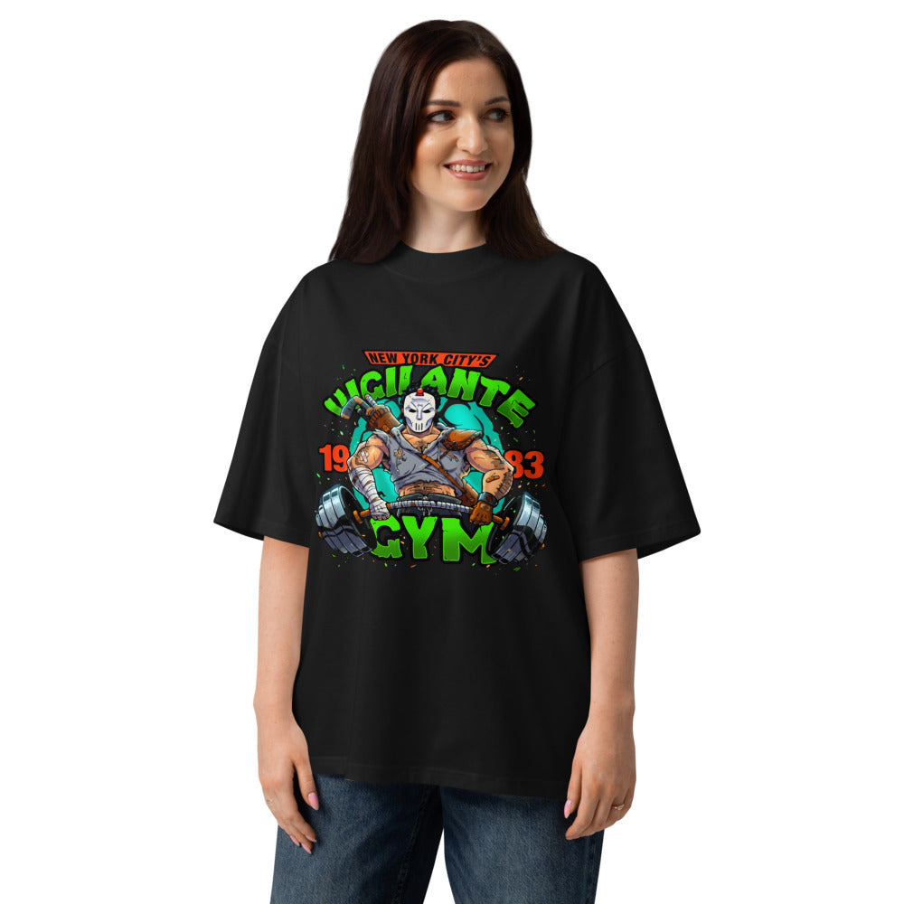 Oversize TMNT Casey Jones Vigilante Gym - Modelo femenina