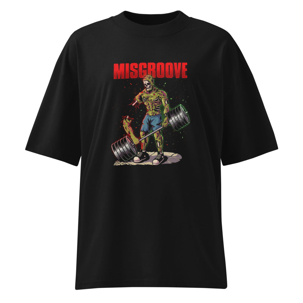 Oversize Zombie Skull Bodybuilder Deadlift Barbell - Frente fantasma