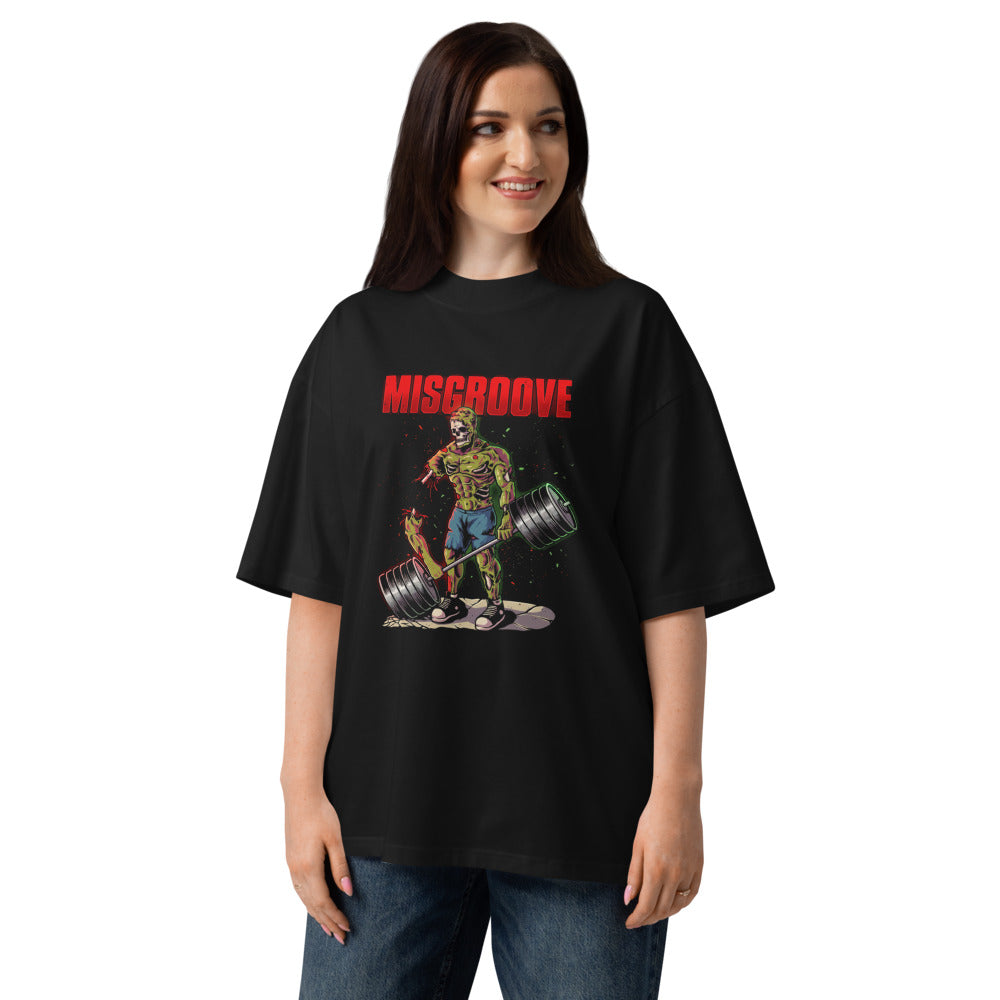 Oversize Zombie Skull Bodybuilder Deadlift Barbell - Modelo femenina