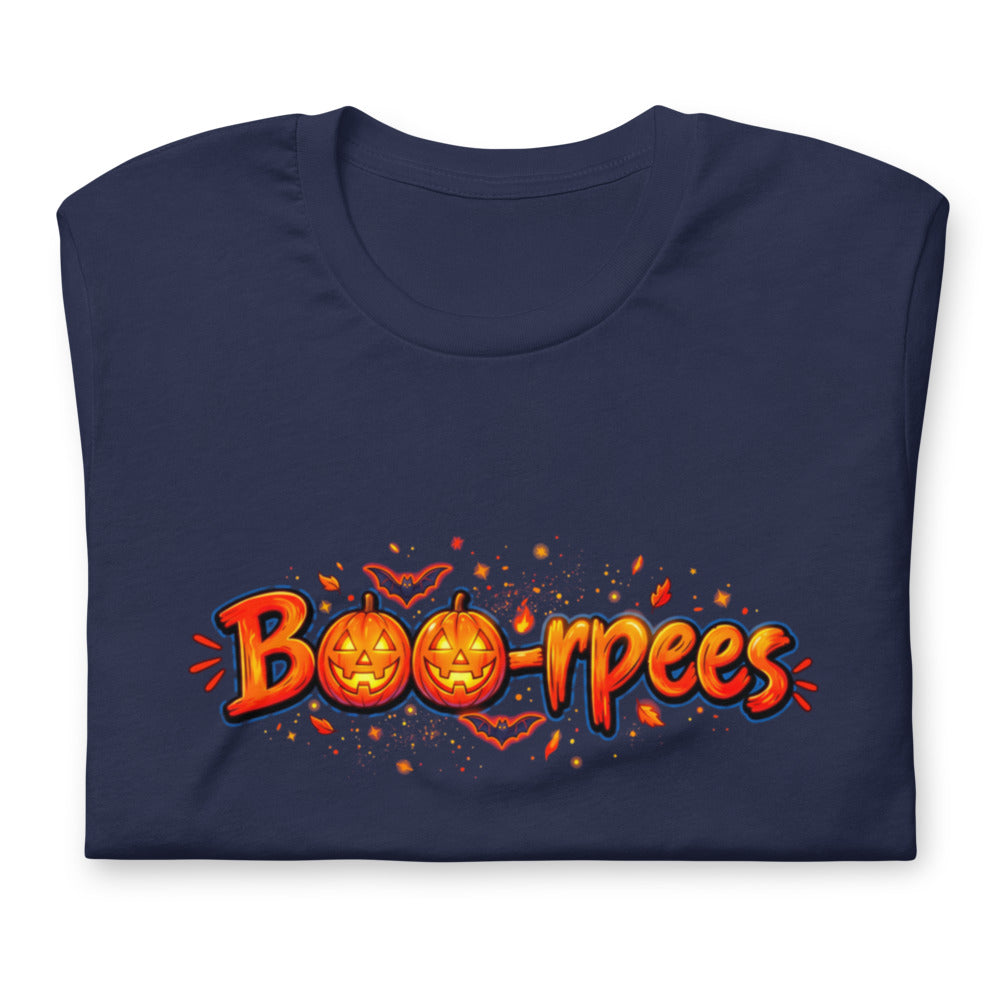 Playera Boo-rpees Halloween Pumpkin Burpees - Doblado