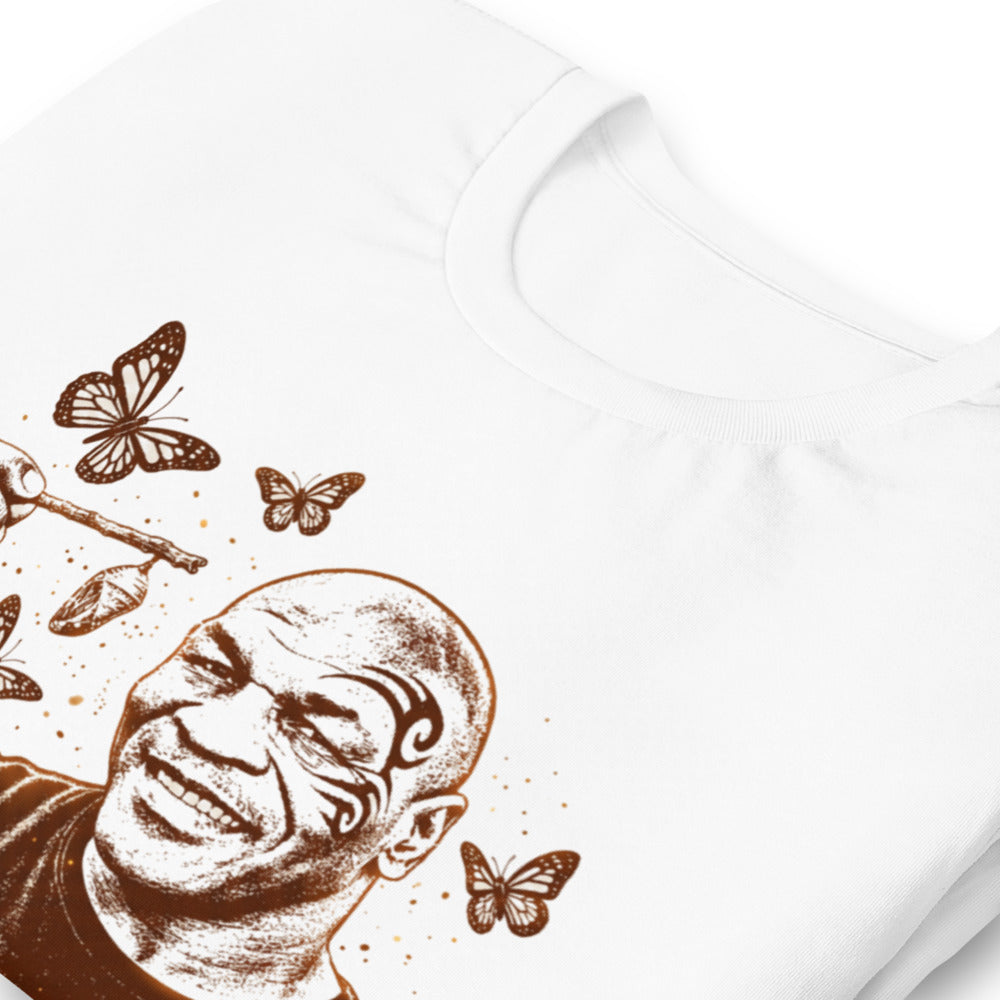 Playera Crisálida Hombre Tatuaje Tribal Mariposas Sepia - Doblado zoom