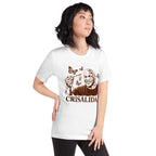 Playera Crisálida Hombre Tatuaje Tribal Mariposas Sepia - Modelo femenina
