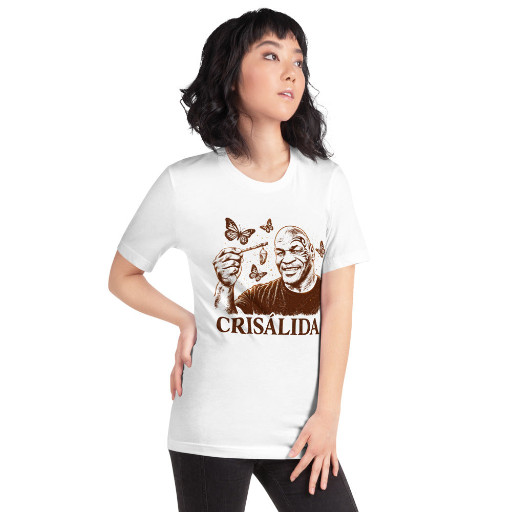 Playera Crisálida Hombre Tatuaje Tribal Mariposas Sepia - Modelo femenina