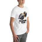 Playera Gymbros Training Club Steel Dumbbell - Modelo masculino lateral