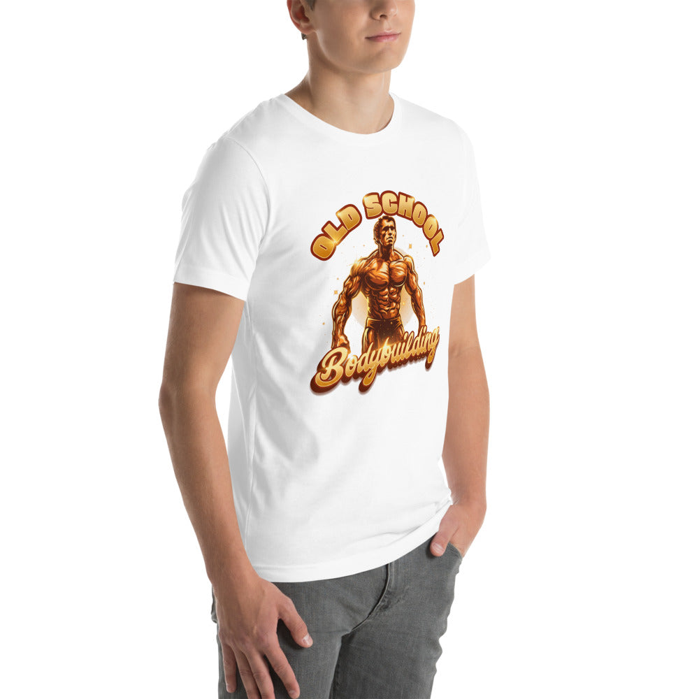Playera Old School Bodybuilding Gold Physique - Modelo masculino lateral
