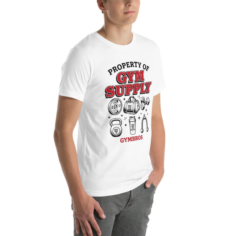 Playera Property Of Gym Supply Kettlebell Shaker - Modelo masculino lateral