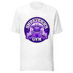 Playera TMNT Shredder's Gym 1984 Purple Emblem - Frente grande