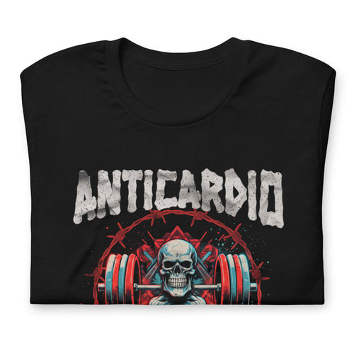 Playera Anticardio Calavera Barra Alambre De Púas - Doblado