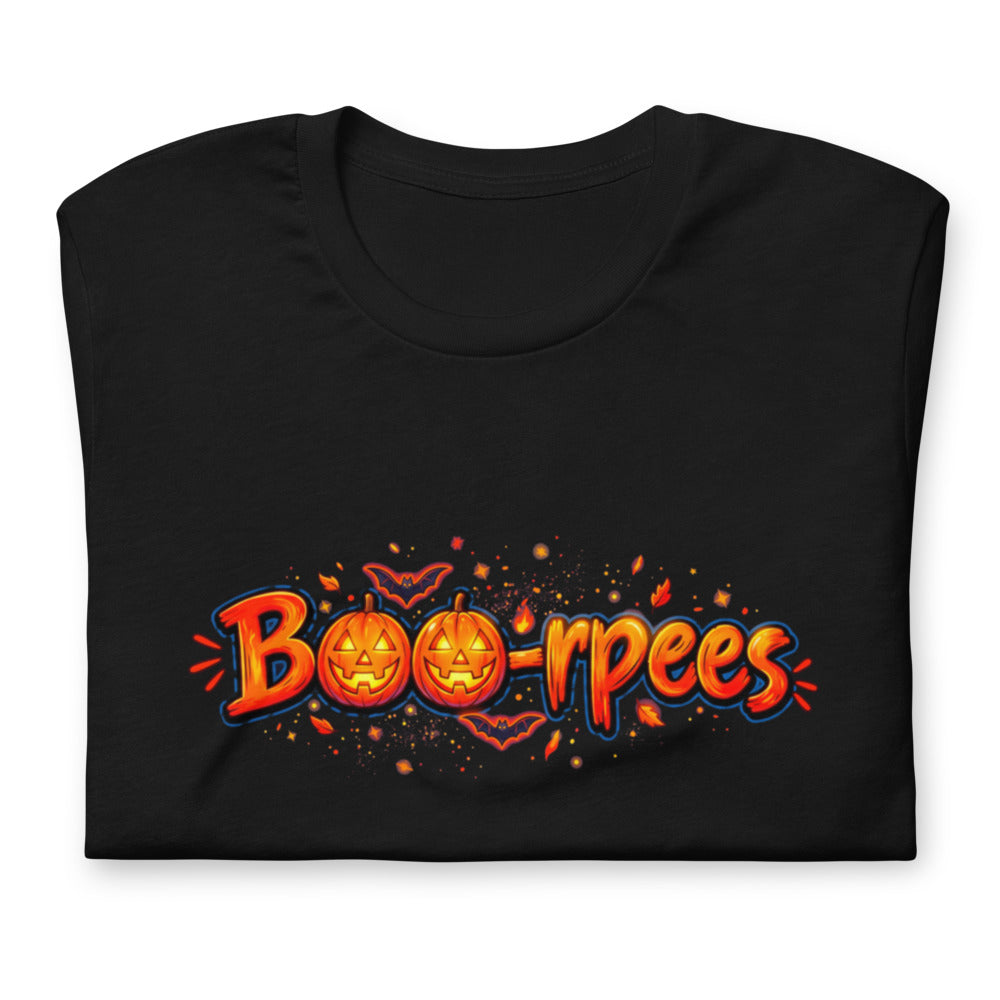 Playera Boo-rpees Halloween Pumpkin Burpees - Doblado