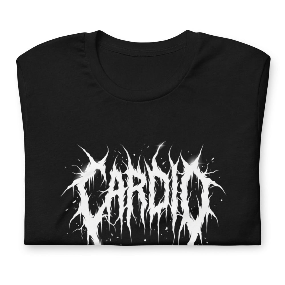 Playera Cardio Death Metal Espinas Blancas - Doblado
