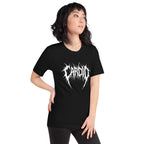 Playera Cardio Death Metal Espinas Blancas - Modelo femenina