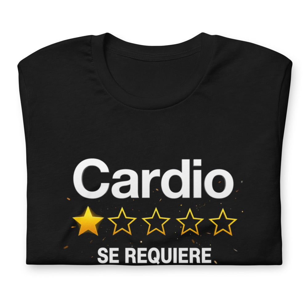 Playera Cardio Una Estrella Respirar Demasiado - Doblado