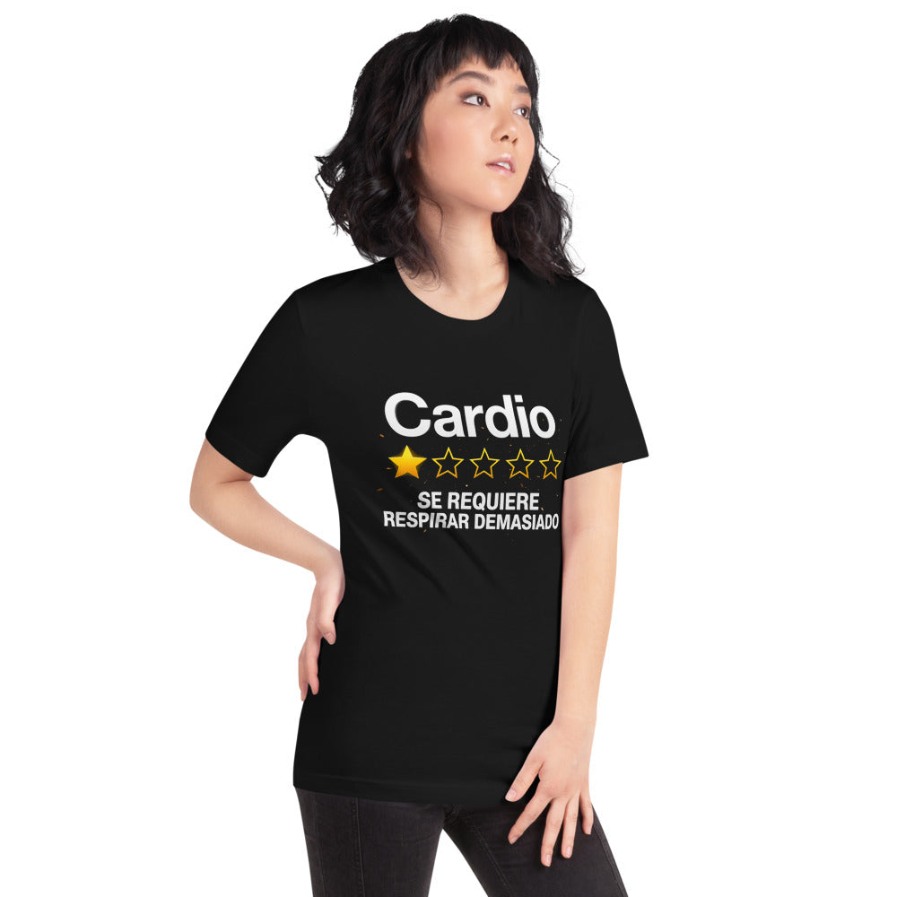 Playera Cardio Una Estrella Respirar Demasiado - Modelo femenina