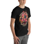 Playera Coraje El Perro Cobarde Fuerza Y Coraje Gym - Modelo masculino lateral