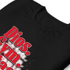 Playera Dios Gym Metas Progreso Letras Rojas - Doblado zoom