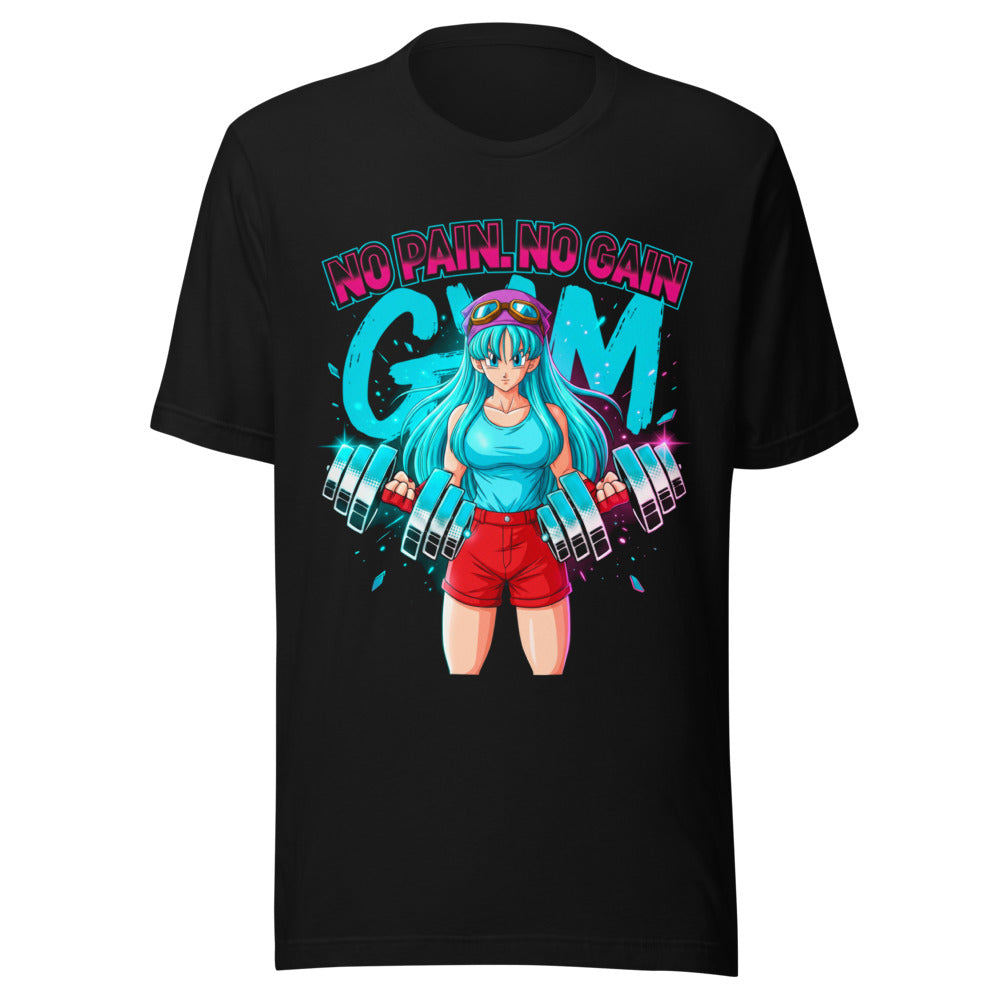 Playera Dragon Ball Bulma No Pain No Gain - Frente grande