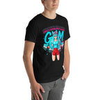 Playera Dragon Ball Bulma No Pain No Gain - Modelo masculino lateral