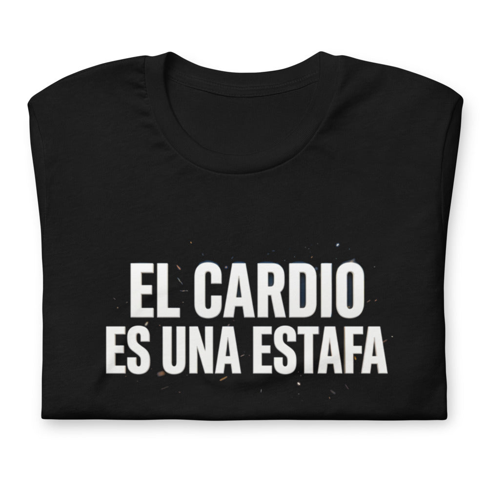 Playera El Cardio Es Una Estafa - Doblado