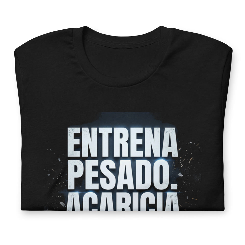 Playera Entrena Pesado Acaricia Perros - Doblado