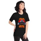 Playera Godzilla Gojira Gym Barbell Blue Spikes - Modelo femenina