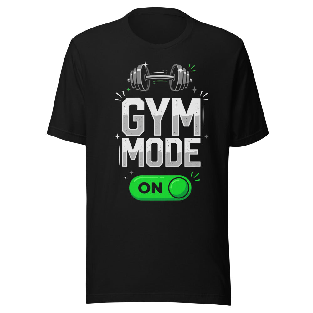 Playera Gym Mode On Barbell Toggle - Frente grande