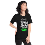 Playera Gym Mode On Barbell Toggle - Modelo femenina