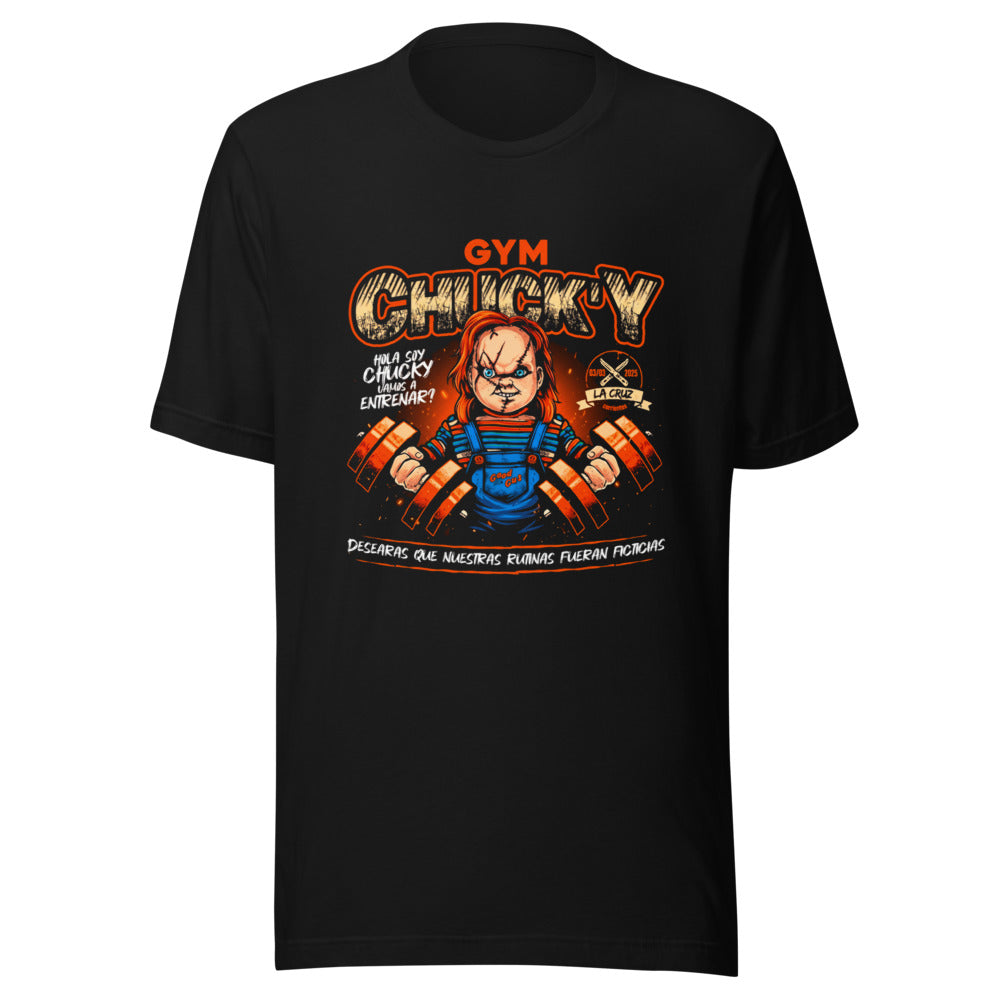 Playera Hola Soy Chucky Vamos A Entrenar - Frente grande