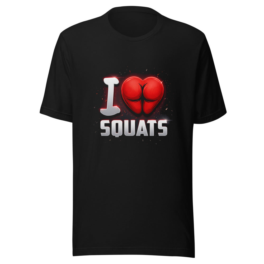 Playera I Love Squats Gym Humor - Frente grande