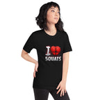 Playera I Love Squats Gym Humor - Modelo femenina