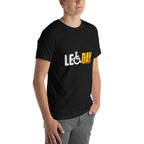 Playera Leg Day Access Symbol Gym Humor - Modelo masculino lateral