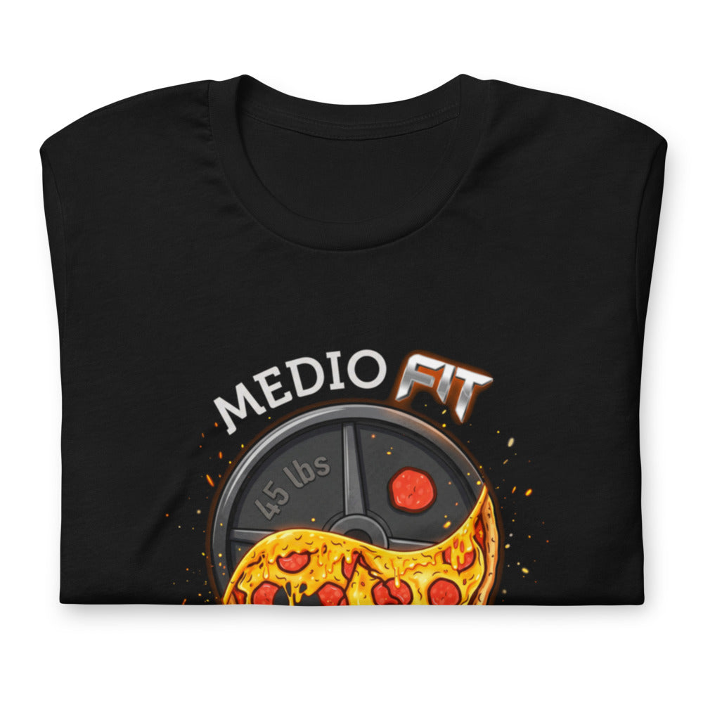 Playera Medio Fit Medio Fat Pizza Weight Plate - Doblado