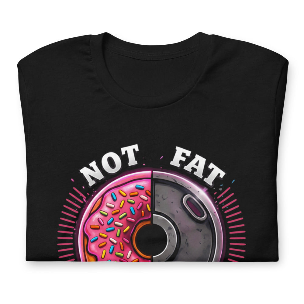 Playera Not Fat Just Fit Donut Plate - Doblado