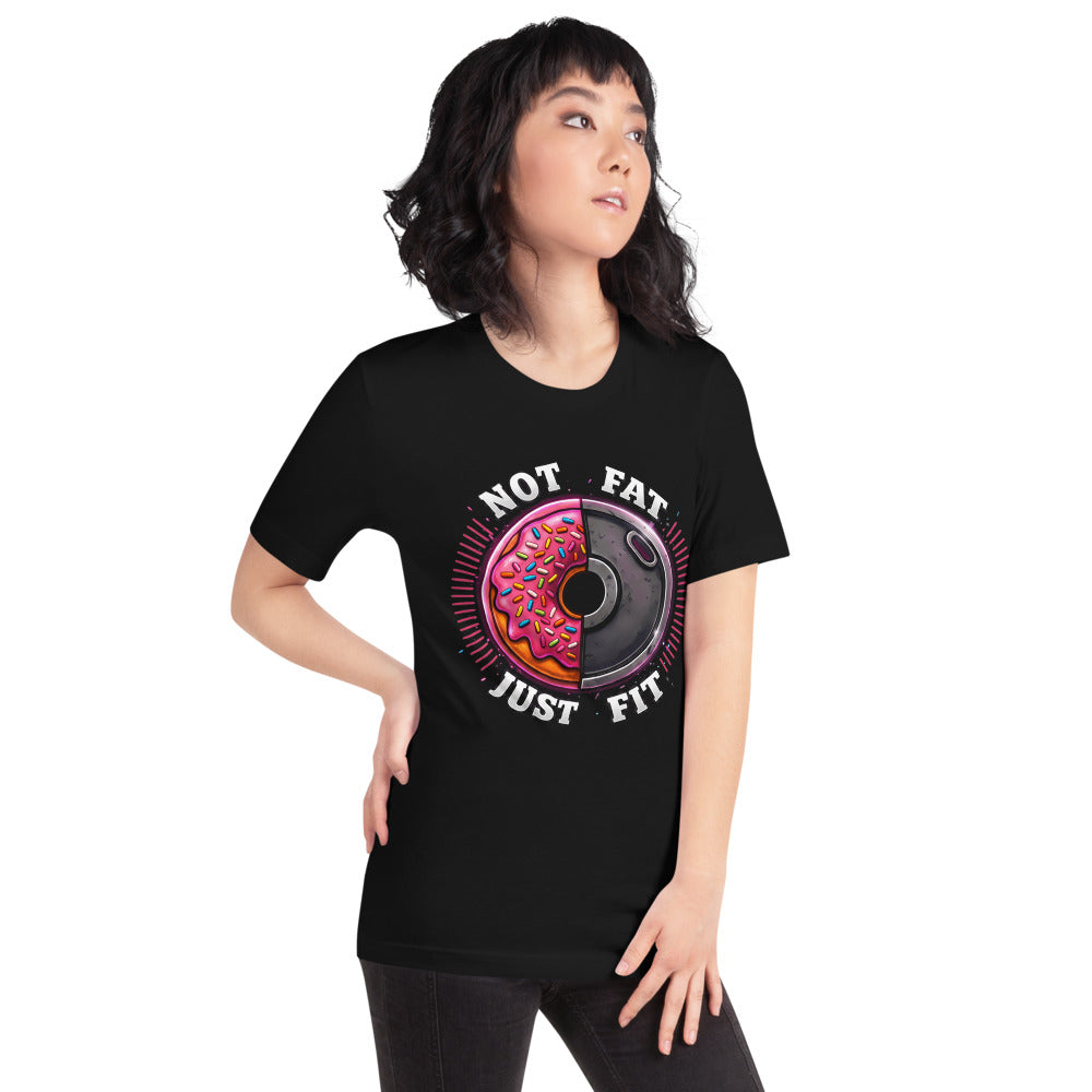 Playera Not Fat Just Fit Donut Plate - Modelo femenina