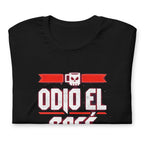 Playera Odio El Café Es Broma ¿Te Imaginas? - Doblado