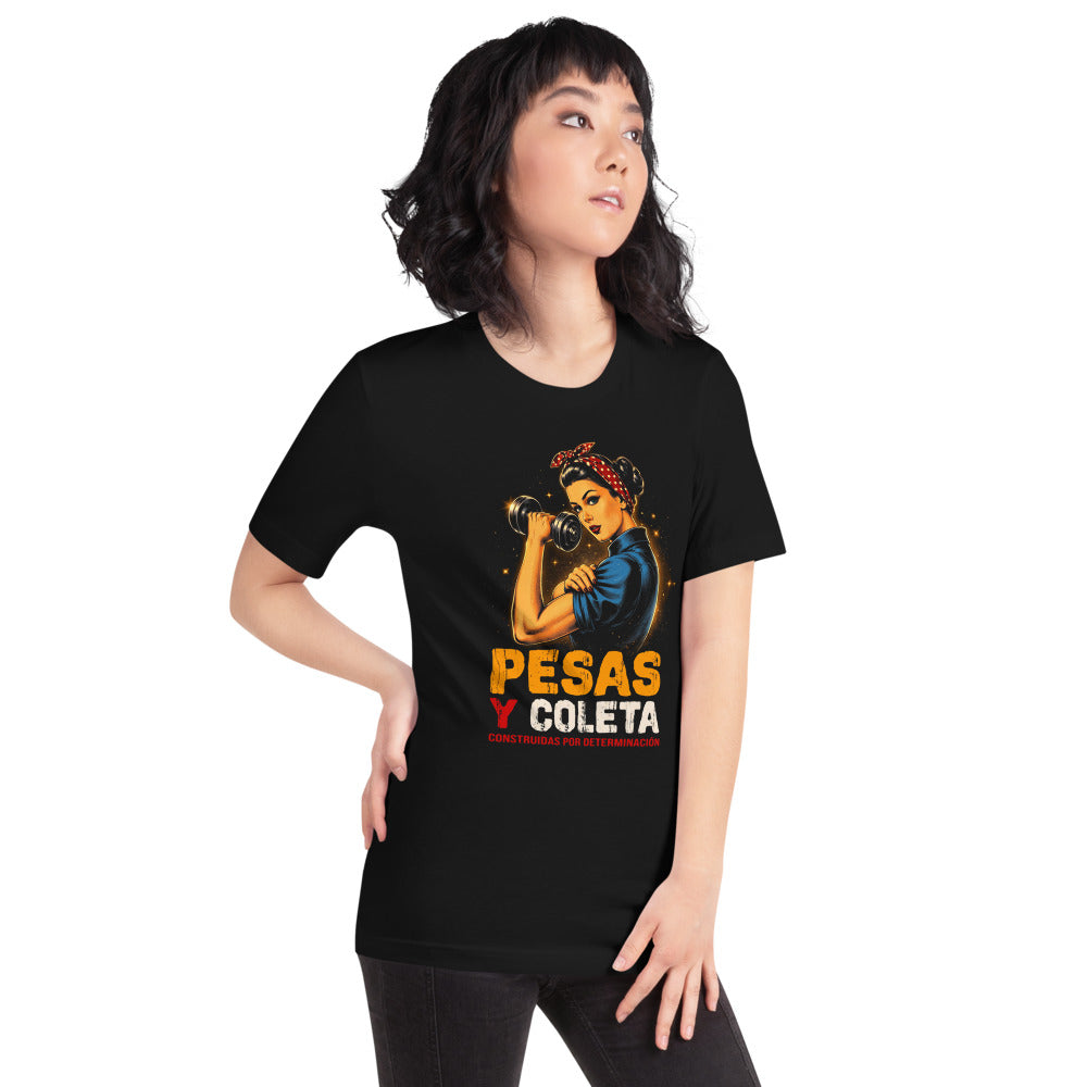 Playera Pesas Y Coleta Construidas Por Determinación - Modelo femenina