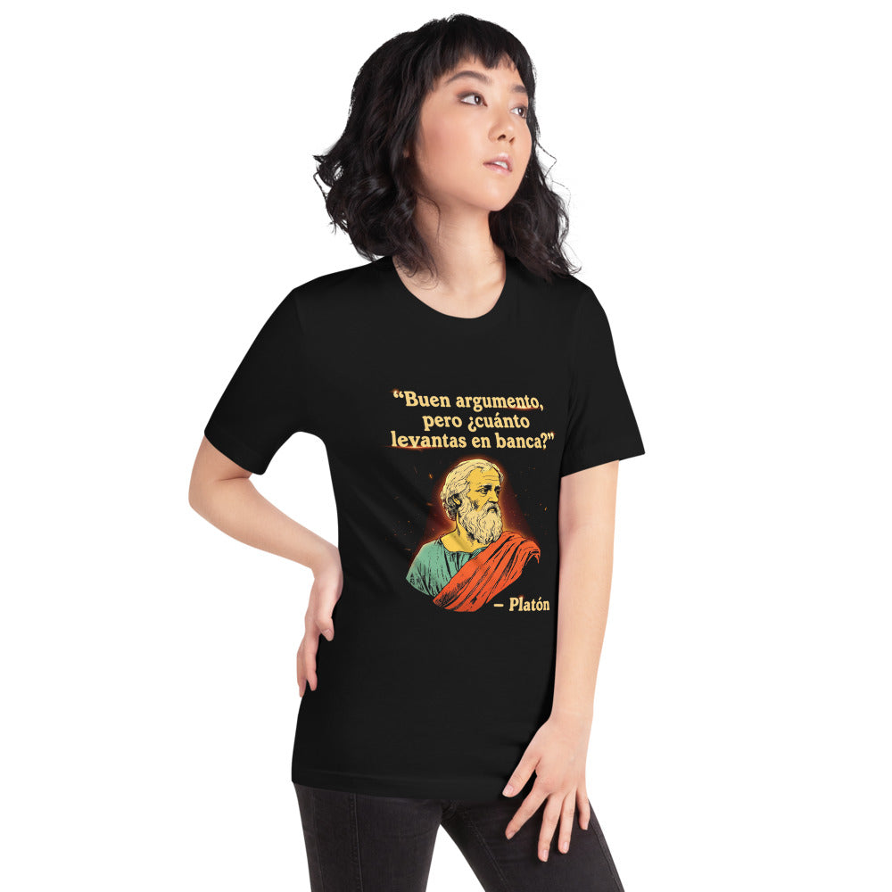 Playera Platón Cuánto Levantas En Banca - Modelo femenina