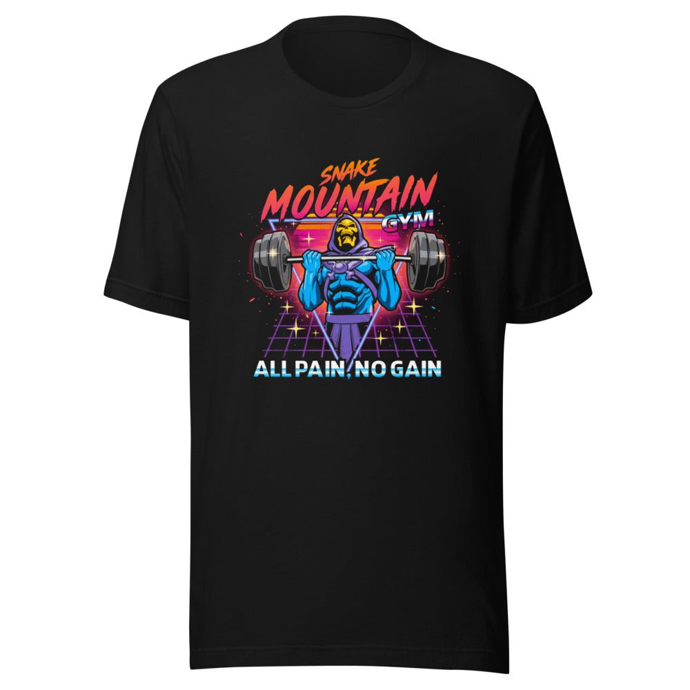 Playera Skeletor Synthwave All Pain No Gain - Frente grande
