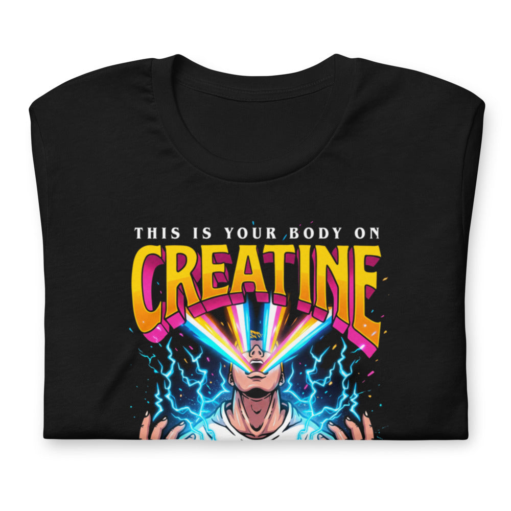 Playera This Is Your Body On Creatine - Doblado