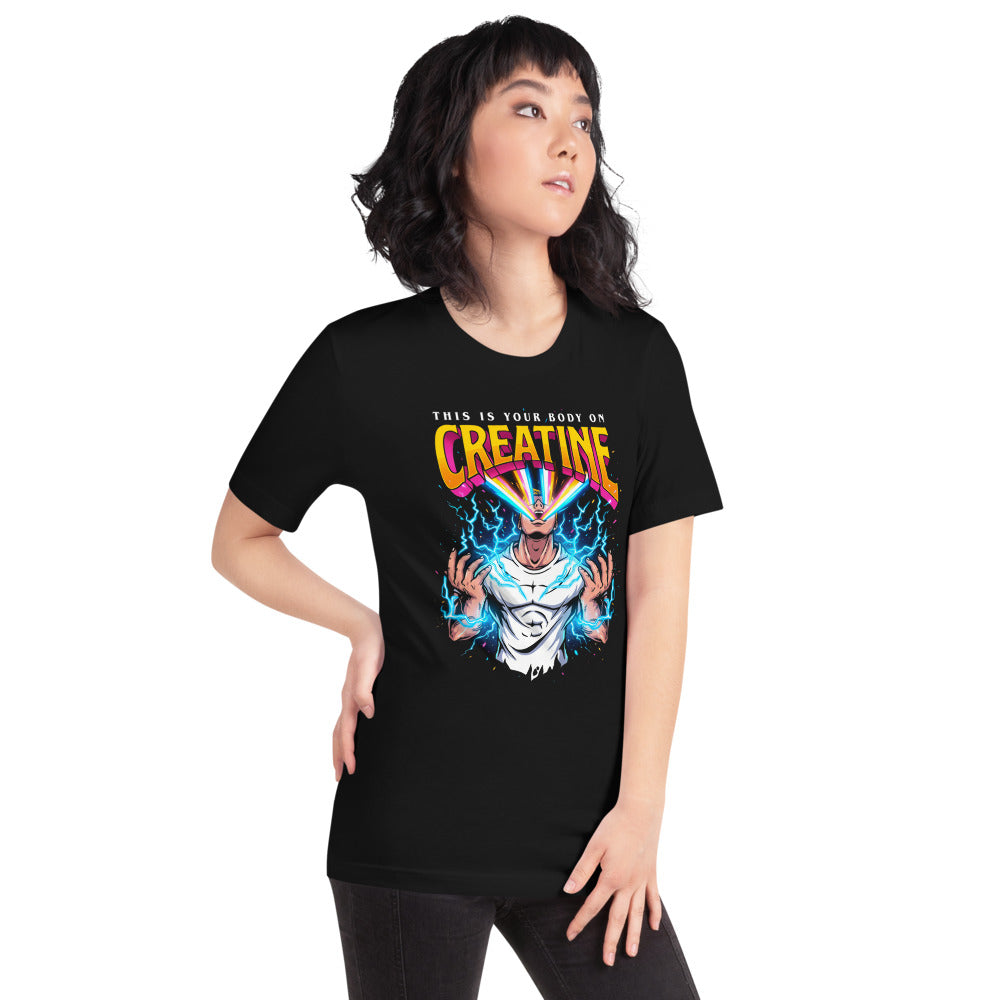 Playera This Is Your Body On Creatine - Modelo femenina
