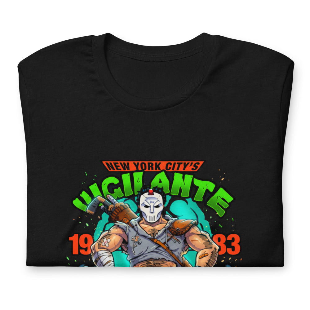 Playera TMNT Casey Jones Vigilante Gym - Doblado