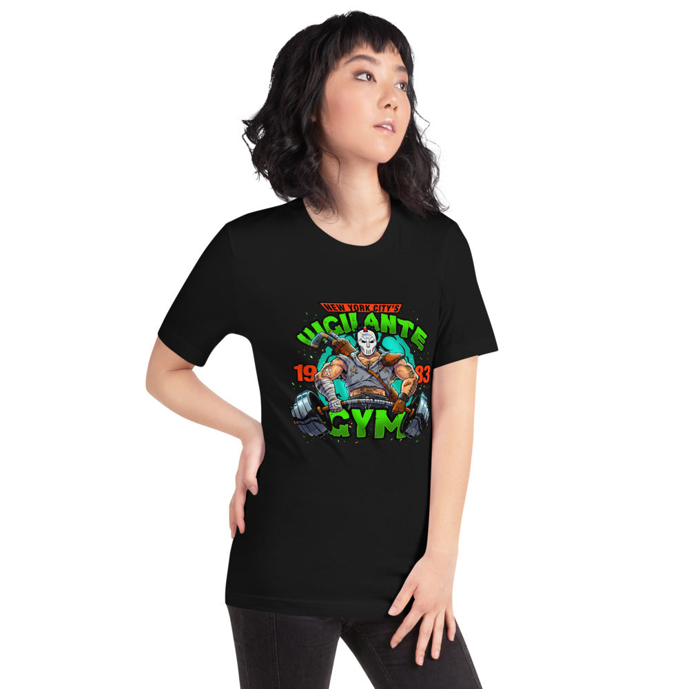Playera TMNT Casey Jones Vigilante Gym - Modelo femenina