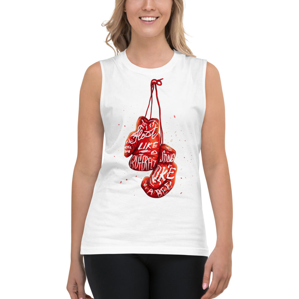 Sin Mangas Float Like A Butterfly Sting Like A Bee - Modelo femenina